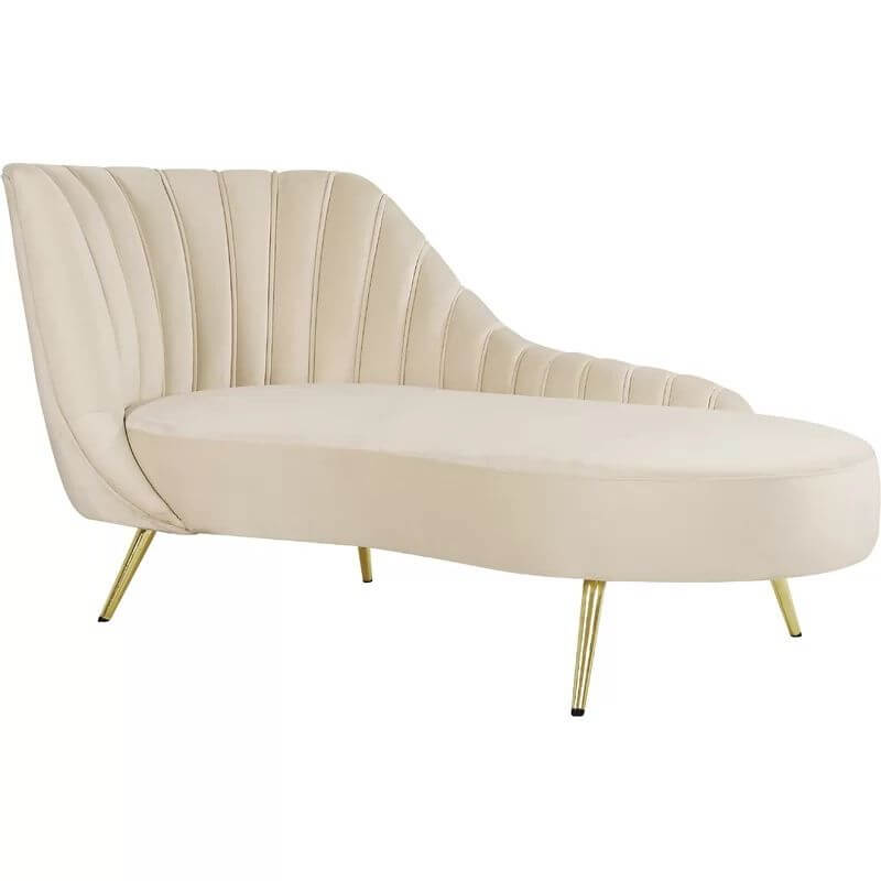 Glam Left-facing Chaise Chair Living Room with Left-facing Armrest/Right-hand Piece Secondary image