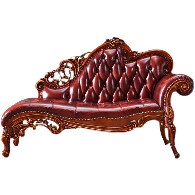Glam Style Chaise Lounge with right-hand armrest