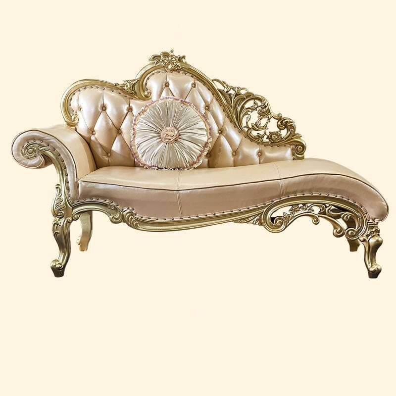 Glam Style Chaise Lounge with right-hand armrest