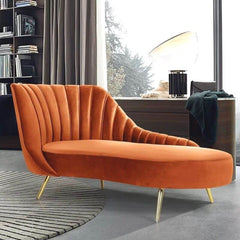 Chic solid color chaise lounge for modern interiors