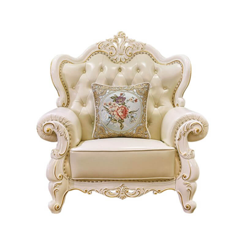 Glamorous cream loveseat in a stylish living room Imagen principal del producto