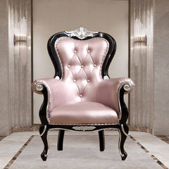 Glamorous accent chair in peony upholstery