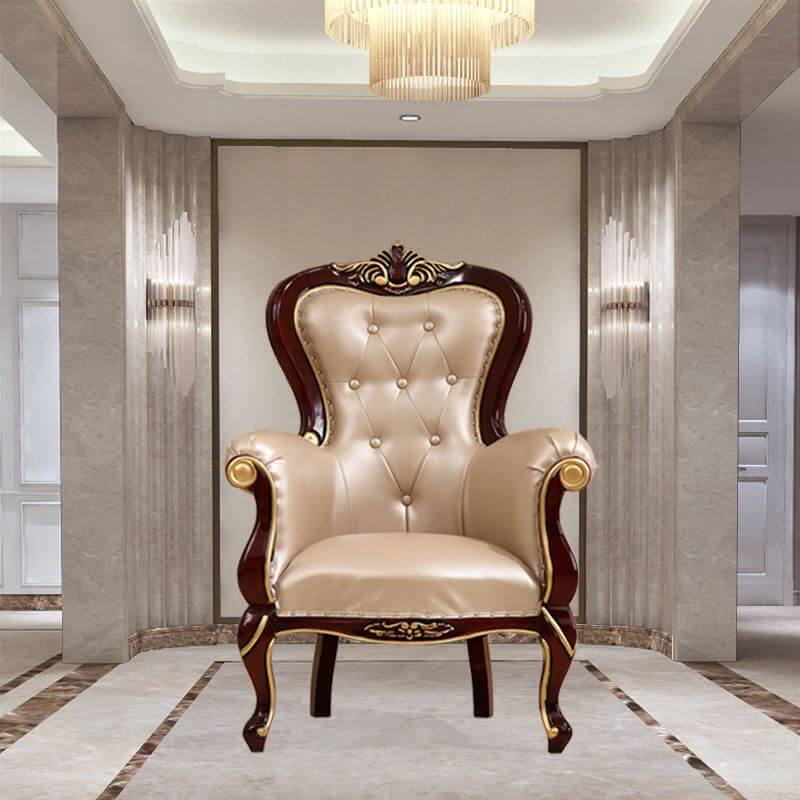 Non-reclining tufted chair for added style