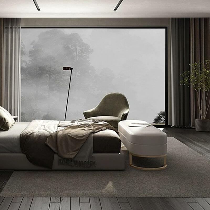 Versatile Glam Style Upholstered Bench