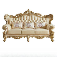 nailhead design on cream sofa