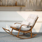 Chic Rocking Chair with Natural Finish