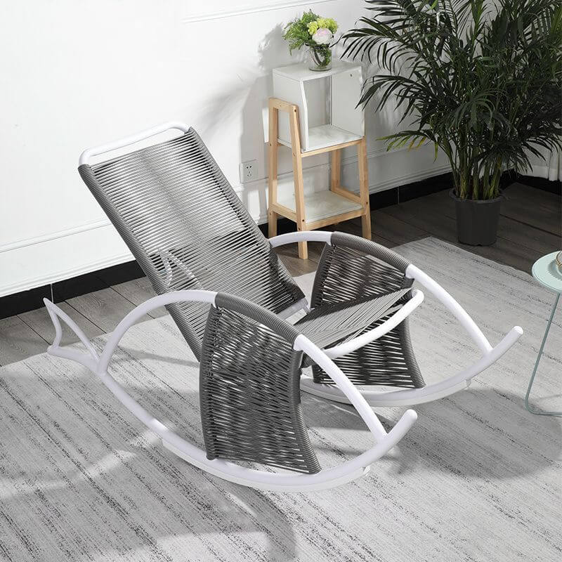 Single Seater Grey Rocking Chair