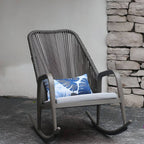 Grey Nordic Cane Rocking Chair with Track Arm