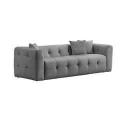 Grey Sage Off-White Sofa Couch Front View