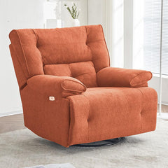 Green heated recliner in modern interior