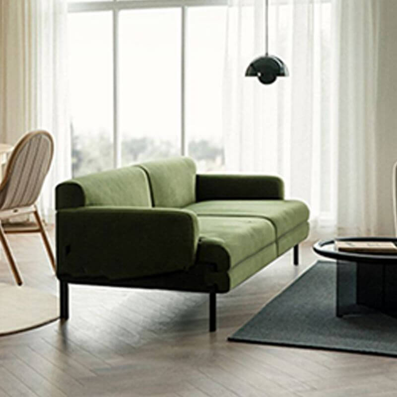 Modern sofa with high-density foam