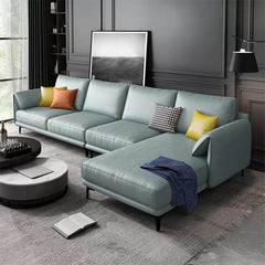 Elegant sofa with throw pillows