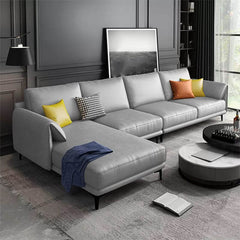 L-Shape sectional next to coffee table