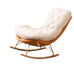 Stylish rocking chair with solid wood legs