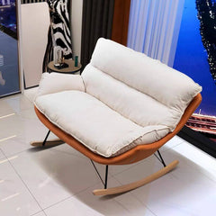 Rubberwood Rocking Chair with Cushions