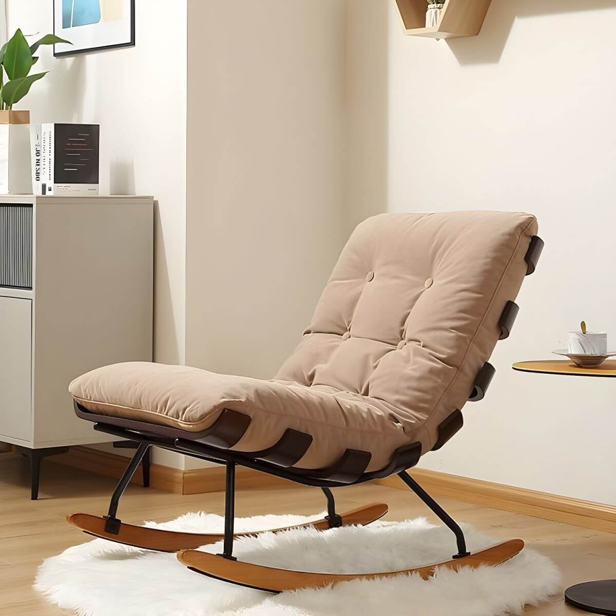 Indoor modern rocking chair in black