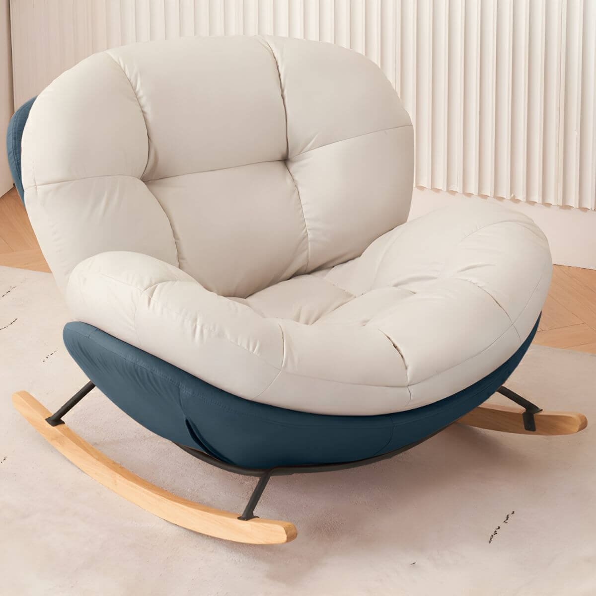Modern Rocking Chair Featuring Stain Resistant Fabric Main image
