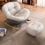 Elegant Beige/Coffee Rocking Chair for Living Room