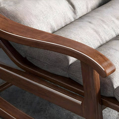 stylish rocking chair in walnut finish