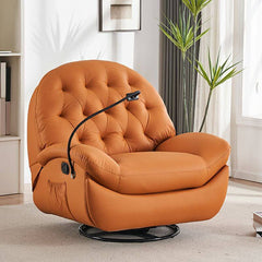 green cushioned electric recliner with USB port