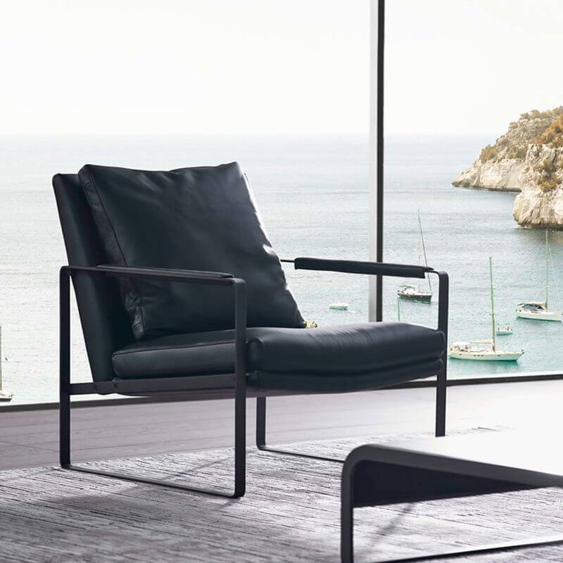 Removable cushions of Industrial Pillow Back Armchair