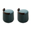 Stylish Leather Upholstered Pouf