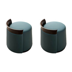 Stylish Leather Upholstered Pouf