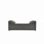 Chic Black Storage Bench with Armrests