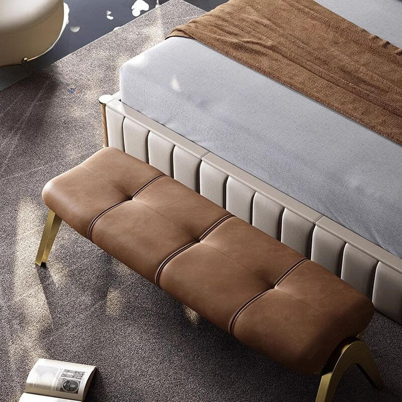 Modern solid color bench in black