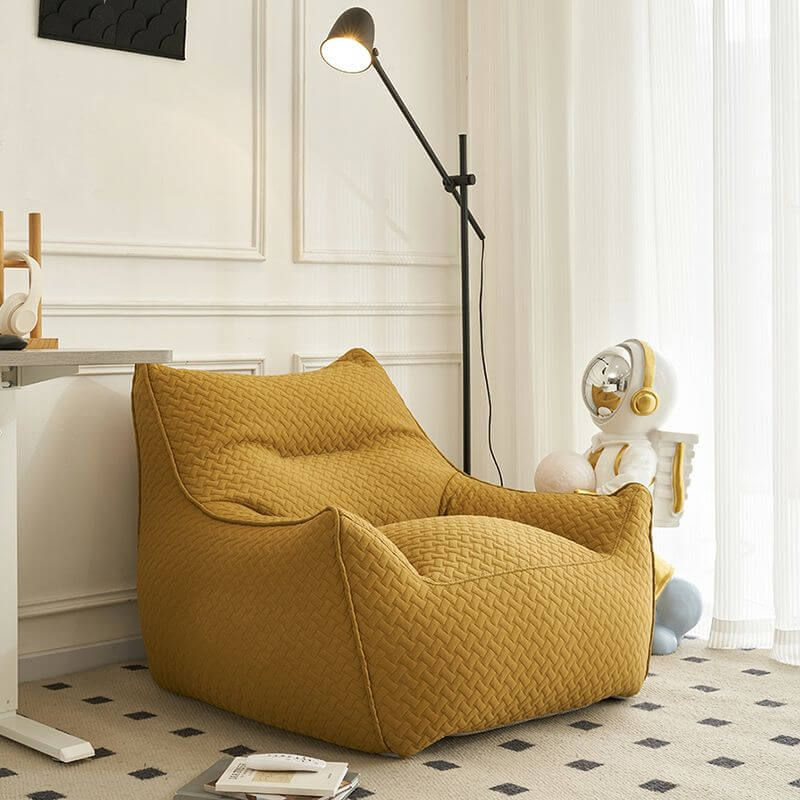 Ink maroon plastic fabric sack chair front view Image principale du produit