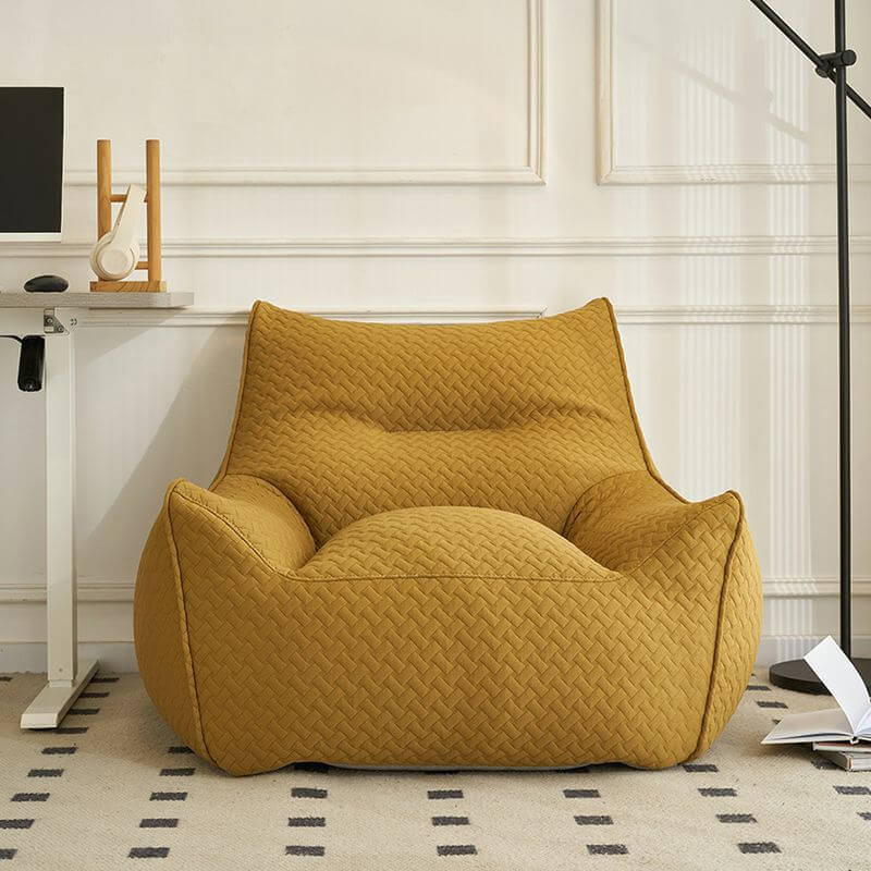 Fauteuil sac en tissu plastique Encre/Marron, Transportable et Portable Image secondaire du produit