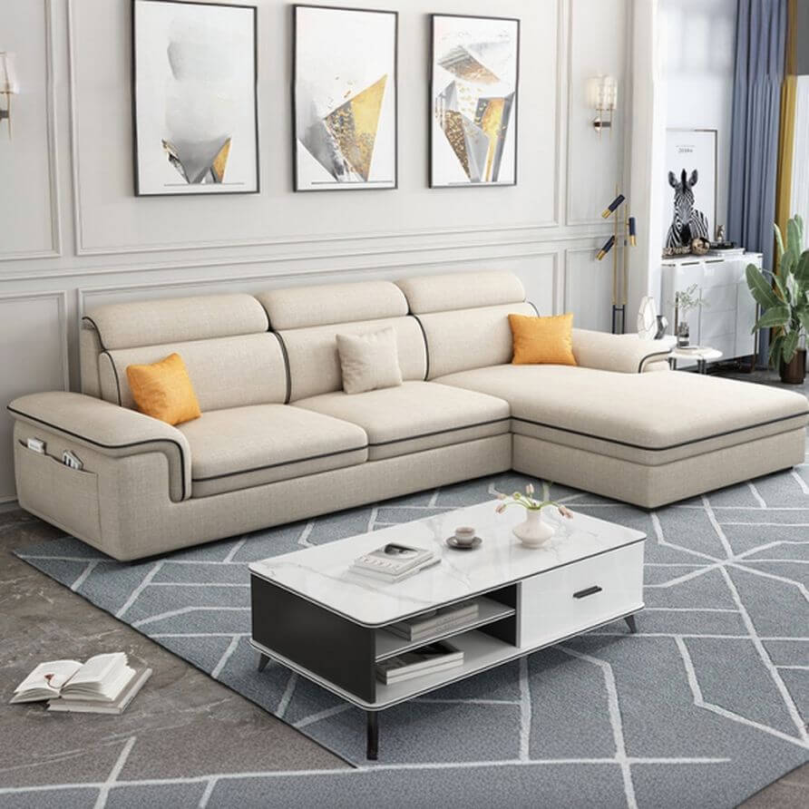 Modern Ivory Sofa