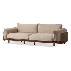 Ivory sofa beautifully set with decor