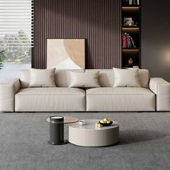 Elegant ivory color of the sofa