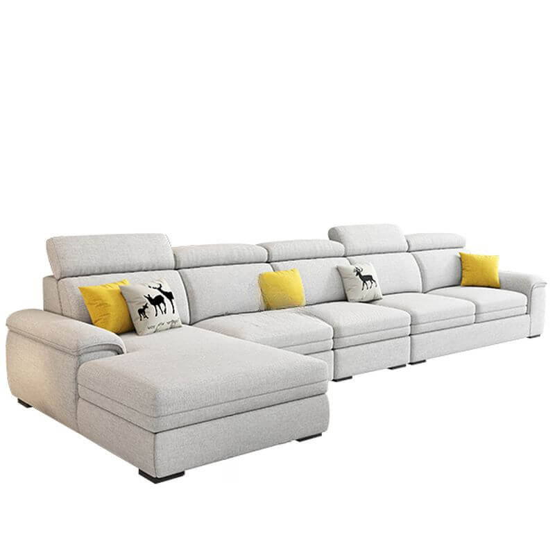 Luxurious upholstery of the L-Shape sofa recliner