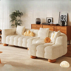 L-Shape Button-tufted Corner Sectional in living room