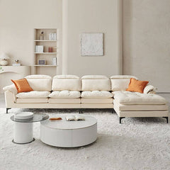 Modern Living Room with L-Shape Sofa