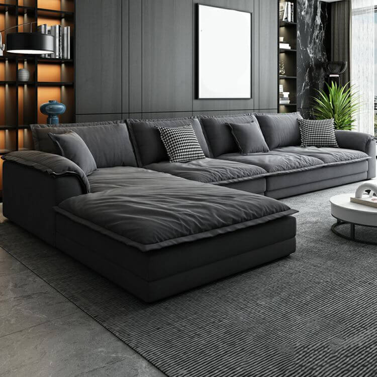 L-Shape Sectional Sofa in Nordic Grey