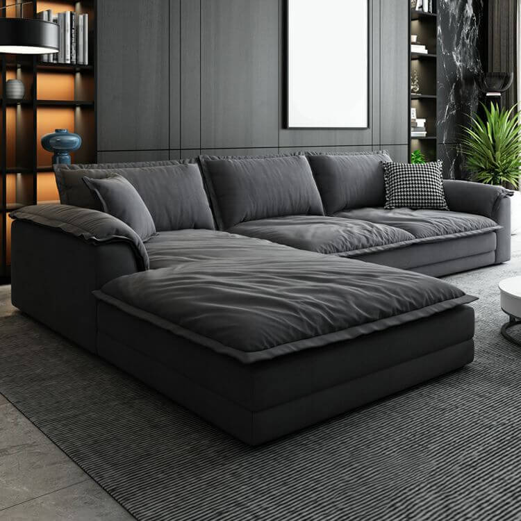 Cushion Back Sectional Sofa