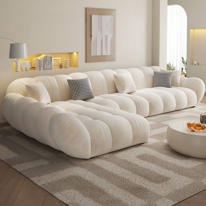 L-Form Links ausgerichtetes Wohnzimmer Sofa Recliner mit verdeckter Unterstützung für 5/4/3 Zweitbild