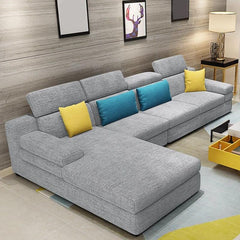 Stylish L-Shape Sofa in Neutral Color