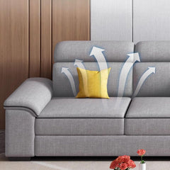 Sofa chaise with plush cushions