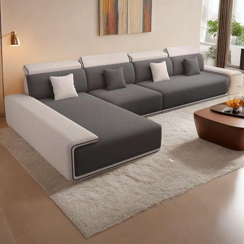 Scratch-proofed corner sectional with chaise