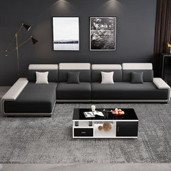 Left orientation armless sectional sofa