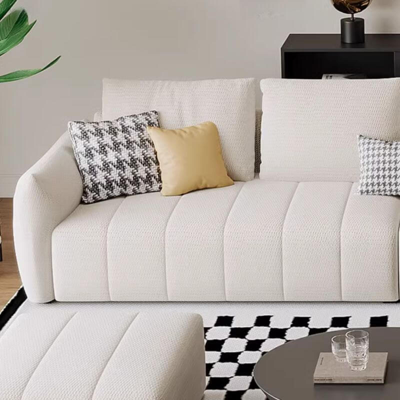 Family relaxing on L-Shape Sofa Chaise