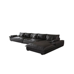 Elegant black sofa chaise