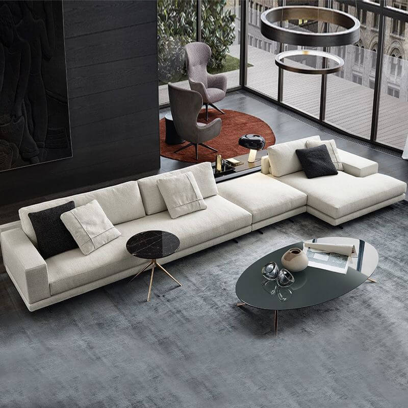 L-Shape Sofa Chaise in Chalk, Seats 6 Person, Right Hand Facing/Left Orientation Secondary image