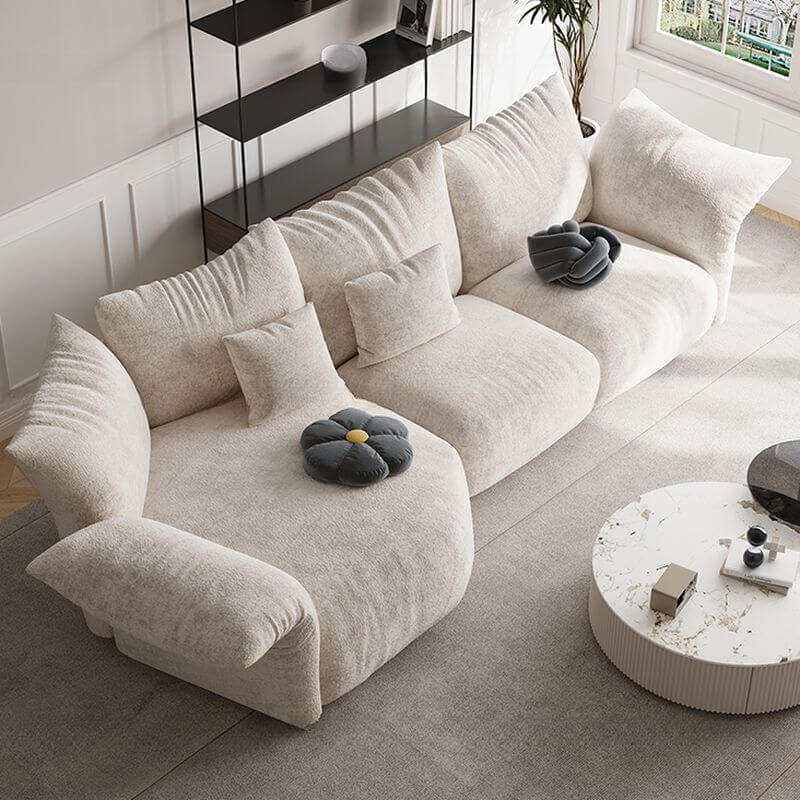 Comfortable cushions of L-Shape Sofa Chaise