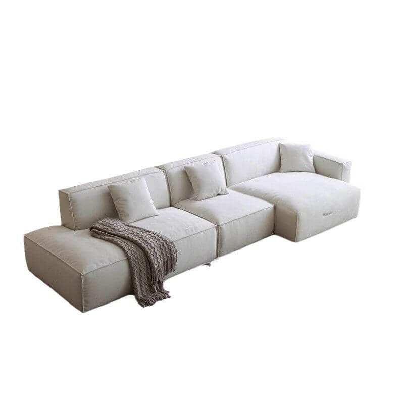 L-Shape Sofa Chaise Close-Up Cushions