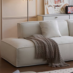 L-Shape Sofa Chaise with Decorative Pillows